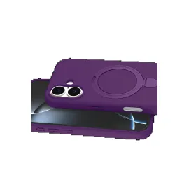 Newface Apple Iphone 16 Plus Regal Magsafe Standlı Kapak - Derin Mor