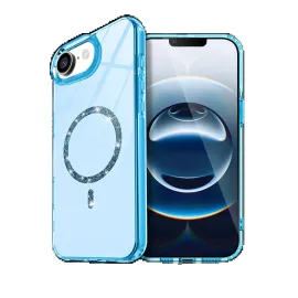 Newface Apple Iphone 16E Live Diamond Magsafe Kapak - Mavi