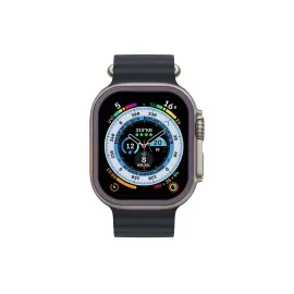 Newface Apple Watch Ultra 49Mm Alüminyum Kasa Cam Ekran Koruyucu - Mor