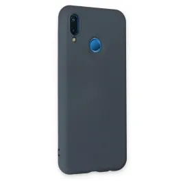 Newface Huawei P20 Lite Kılıf Nano Içi Kadife Silikon - Gri