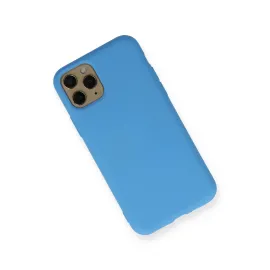 Newface Iphone 11 Pro Kılıf Nano Içi Kadife Silikon - Mavi