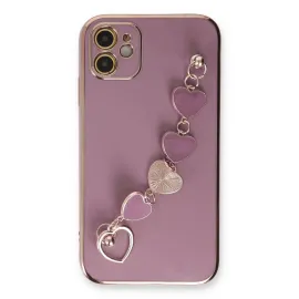 Newface Iphone 12 Kılıf Esila Silikon - Mor