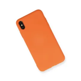 Newface Iphone X Kılıf Nano Içi Kadife Silikon - Turuncu