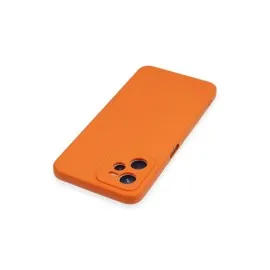 Newface Realme C35 Kılıf Nano Içi Kadife Silikon - Turuncu