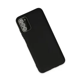 Newface Samsung Galaxy A03S Kılıf Lansman Glass Kapak - Siyah