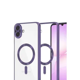 Newface Samsung Galaxy A07 Kross Magneticsafe Kapak - Mor