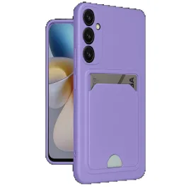 Newface Samsung Galaxy A26 Kılıf Kelvin Kartvizitli Silikon - Lila