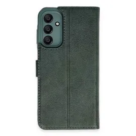 Newface Samsung Galaxy M15 Kılıf Trend S Plus Kapaklı Kılıf - Yeşil