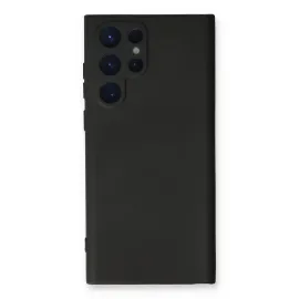 Newface Samsung Galaxy S22 Ultra Kılıf Nano Içi Kadife Silikon - Siyah