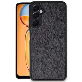 Newface Samsung Galaxy S24 Fe Kılıf Aras Deri Kapak - Siyah