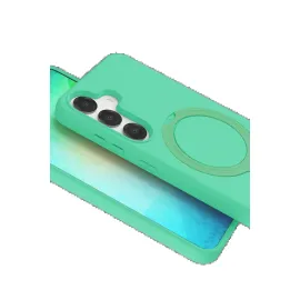 Newface Samsung Galaxy S25 Regal Magsafe Standlı Kapak - Yeşil