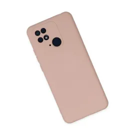 Newface Xiaomi Redmi 10C Kılıf Nano Içi Kadife Silikon - Pudra