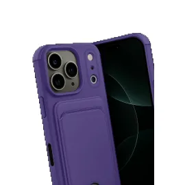 Newface Apple Iphone 17 Pro Kelvin Kartvizitli Silikon - Derin Mor