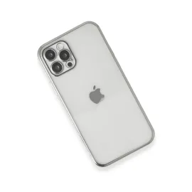 Newface Iphone 12 Pro Max Kılıf Razer Lensli Silikon - Gümüş