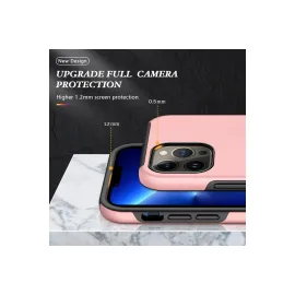 Newface Iphone 13 Pro Max Kılıf Elit Yüzüklü Kapak - Pembe