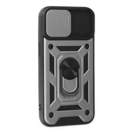 Newface Iphone 14 Kılıf Pars Lens Yüzüklü Silikon - Gümüş