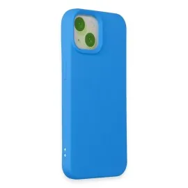 Newface Iphone 15 Kılıf Nano Içi Kadife Silikon - Mavi