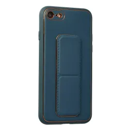 Newface Iphone 7 Kılıf Coco Deri Standlı Kapak - Mavi