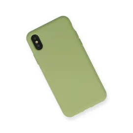 Newface Iphone Xs Max Kılıf Nano Içi Kadife Silikon - Yeşil