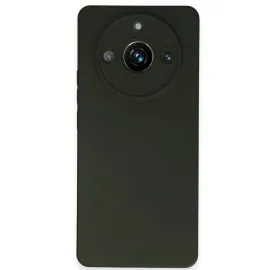 Newface Realme 11 Pro Kılıf Nano Içi Kadife Silikon - Koyu Yeşil