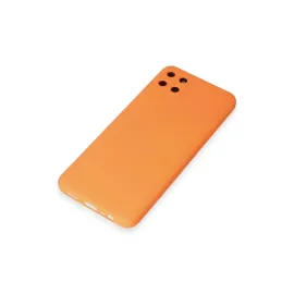 Newface Realme C11 Kılıf Nano Içi Kadife Silikon - Turuncu