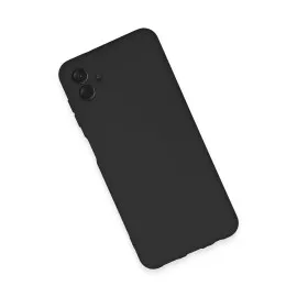 Newface Samsung Galaxy A04E Kılıf Nano Içi Kadife Silikon - Siyah