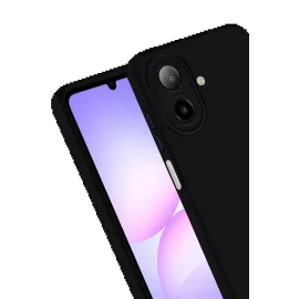 Newface Samsung Galaxy A07 Nano Içi Kadife Silikon - Siyah