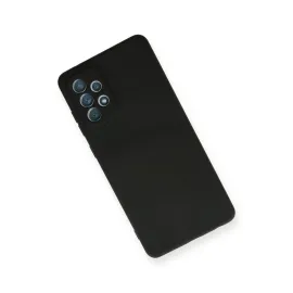 Newface Samsung Galaxy A72 Kılıf Nano Içi Kadife Silikon - Siyah