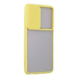 Newface Samsung Galaxy S21 Fe Kılıf Palm Buzlu Kamera Sürgülü Silikon - Sarı