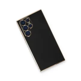 Newface Samsung Galaxy S22 Ultra Kılıf Volet Silikon - Siyah