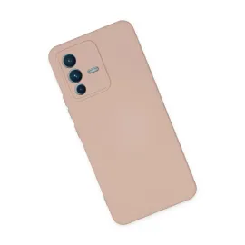 Newface Vivo V23 5G Kılıf Nano Içi Kadife Silikon - Pudra
