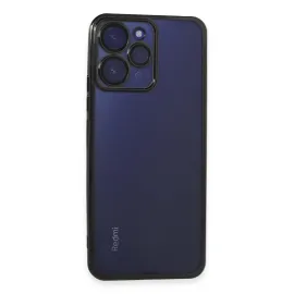 Newface Xiaomi Redmi 12 Kılıf Razer Lensli Silikon - Siyah