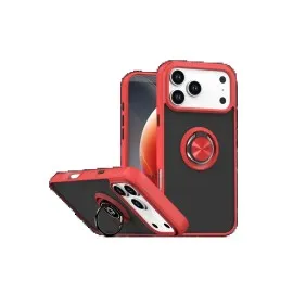 Newface Apple Iphone 17 Pro Montreal Yüzüklü Silikon Kapak - Kırmızı