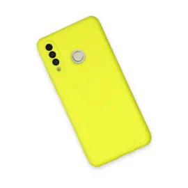 Newface Huawei P30 Lite Kılıf Nano Içi Kadife Silikon - Sarı