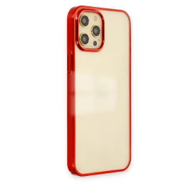 Newface Iphone 12 Pro Max Kılıf Element Silikon - Kırmızı