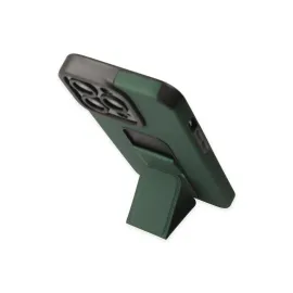 Newface Iphone 13 Pro Kılıf Mega Standlı Silikon - Yeşil