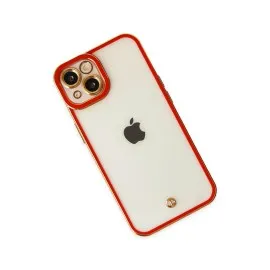 Newface Iphone 14 Plus Kılıf Liva Lens Silikon - Kırmızı