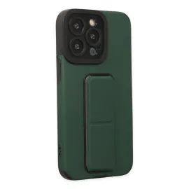 Newface Iphone 14 Pro Kılıf Mega Standlı Silikon - Yeşil