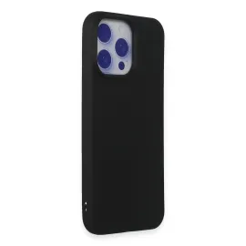 Newface Iphone 15 Pro Max Kılıf Nano Içi Kadife Silikon - Siyah