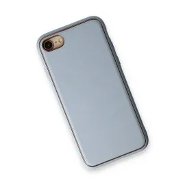 Newface Iphone 7 Kılıf Coco Deri Silikon Kapak - Açık Mavi