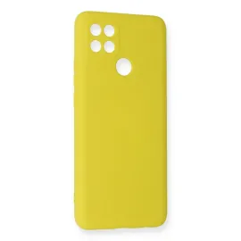 Newface Oppo A15 Kılıf Nano Içi Kadife Silikon - Sarı