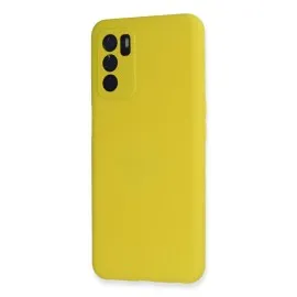 Newface Oppo A16 Kılıf Nano Içi Kadife Silikon - Sarı