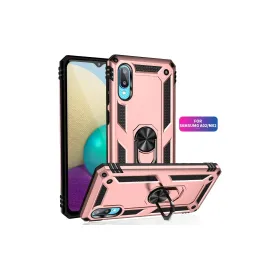 Newface Samsung Galaxy A02 Kılıf Sofya Yüzüklü Silikon Kapak - Rose