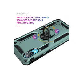 Newface Samsung Galaxy A02 Kılıf Sofya Yüzüklü Silikon Kapak - Yeşil