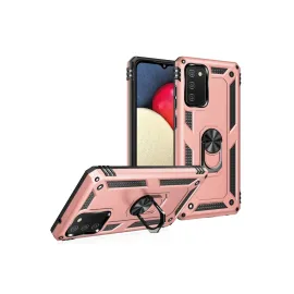 Newface Samsung Galaxy A02S Kılıf Sofya Yüzüklü Silikon Kapak - Rose