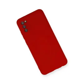 Newface Samsung Galaxy A03S Kılıf Nano Içi Kadife Silikon - Kırmızı