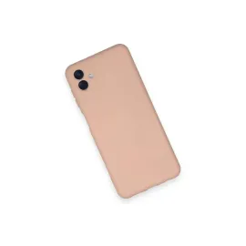 Newface Samsung Galaxy A04 Kılıf Nano Içi Kadife Silikon - Pudra