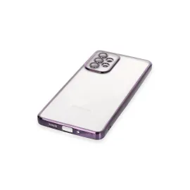 Newface Samsung Galaxy A53 5G Kılıf Razer Lensli Silikon - Mor