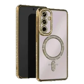 Newface Samsung Galaxy A55 5G Joke Simli Magneticsafe Kılıf - Gold