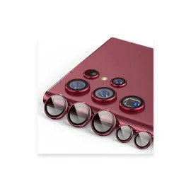 Newface Samsung Galaxy S23 Ultra Valdez Metal Kamera Lens - Kırmızı